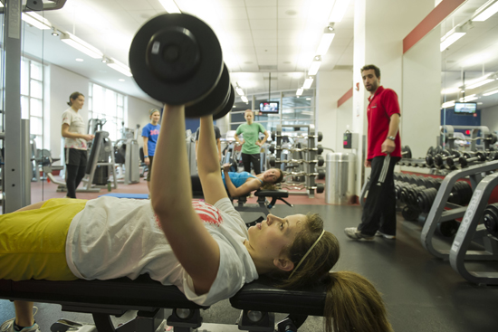 Boston University BU, womens weight lifting class, instructor Dan Zaltz, research psychology Andrea Mercurio 