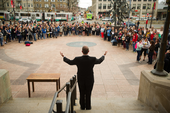 Candlelight vigil for Boston Marathon tragedy, Boston University Marsh Chapel