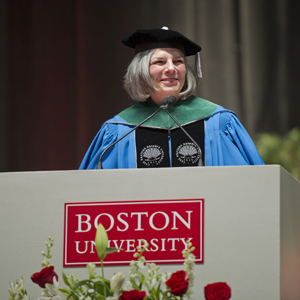 Julie Gerberding, first woman to head the Centers for Disease Control, Merck Pharmaceuticals, Boston University BU School of Public Health SPH Convocation 2013