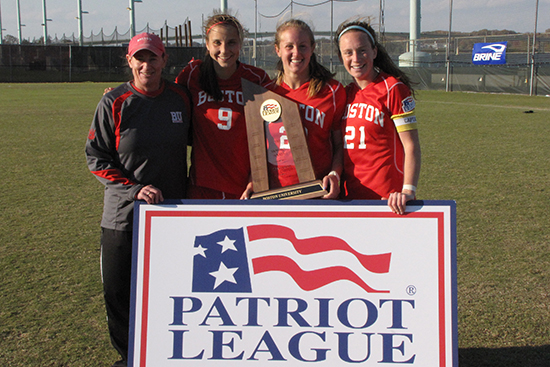 Boston University BU, womens soccer, coach Nancy Feldman, Patriot League championship, terriers, BU athletics