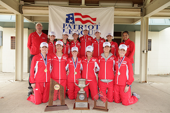 Patriot League Championship, women’s cross country team, head coach Bruce Lehane