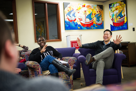 Boston University BU, Agora The Mind Market, Howard Thurman Center HTC, student topics discussion interaction opinions