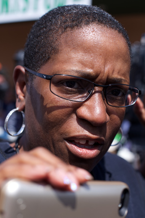 Boston University BU, School of Theology, associate dean Pamela Lightsey, Ferguson Missouri, Michael Brown murder, police brutality, racial racism ethnicity