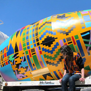 Andrea Bergart, cement truck murals, cement truck art