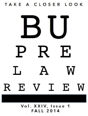 Boston University BU, School of Law LAW, Pre-Law Review