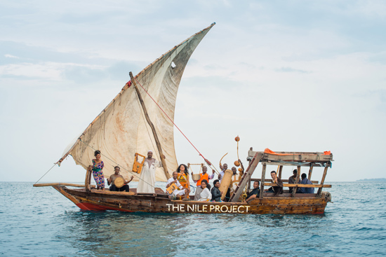 The Nile Project, a collective of 27 musicians from 9 Nile basin countries, will be in residence all week, giving demonstrations, discussions, and a concert. Photo by Peter Stanley