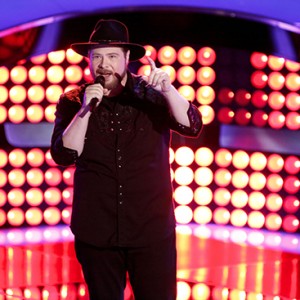 Jack Gregori sings “Ring of Fire” during the audition round of NBC’s The Voice on March 3. Photo by Tyler Golden/NBC