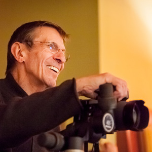 Leonard Nimoy with a camera