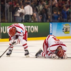 Boston University vs Providence College NCAA men's ice hockey champsionship frozen four