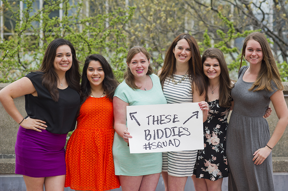 Quinn Rodriguez (Questrom'15), Kayla Berrios (CAS'15), Rachel Podber (COM'15), Jen Weber (COM'15), Mariah Stein (COM'15), and Taylor Coy (CAS'15)
