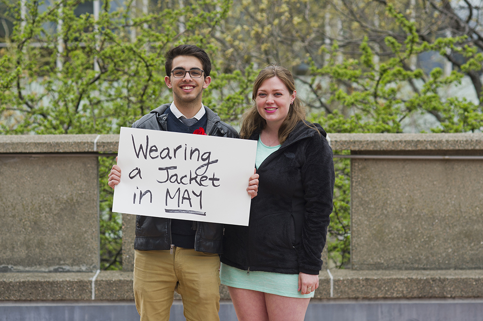 Bobby Heghmann (COM'15) and Rachel Podber (COM'15)