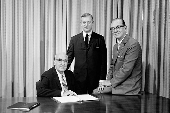 Boston University Presidents Daniel Marsh, Arland Christ-Janer, and Harold Case