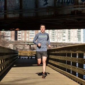 Tim Geraghty (ENG'16) runs 40-60 miles a week in preparation for next Monday's Boston Marathon.