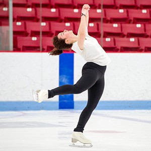 Naomi Winkleman (CAS'17) during the BU Figure Skating Club practice