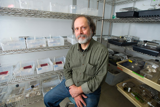 James Traniello poses in the lab