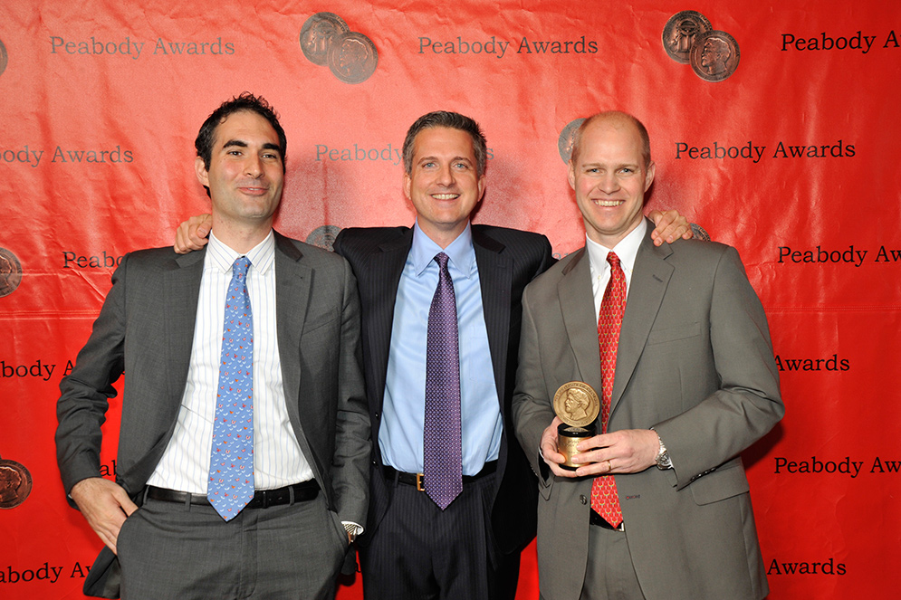 Producers Connor Schell, Bill Simmons, and John Dahl of the ESPN documentary series 30 For 30 at the 2010 Peabody Awards