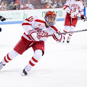 Clayton Keller (CGS’18) during an ice hockey game