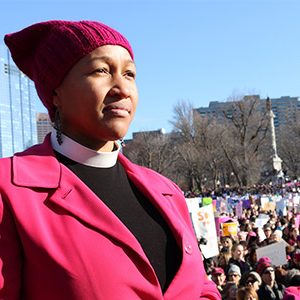 Rev. Mariama Hammond-White at the Boston Women’s March for America