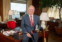 Boston University President Robert Brown in his office