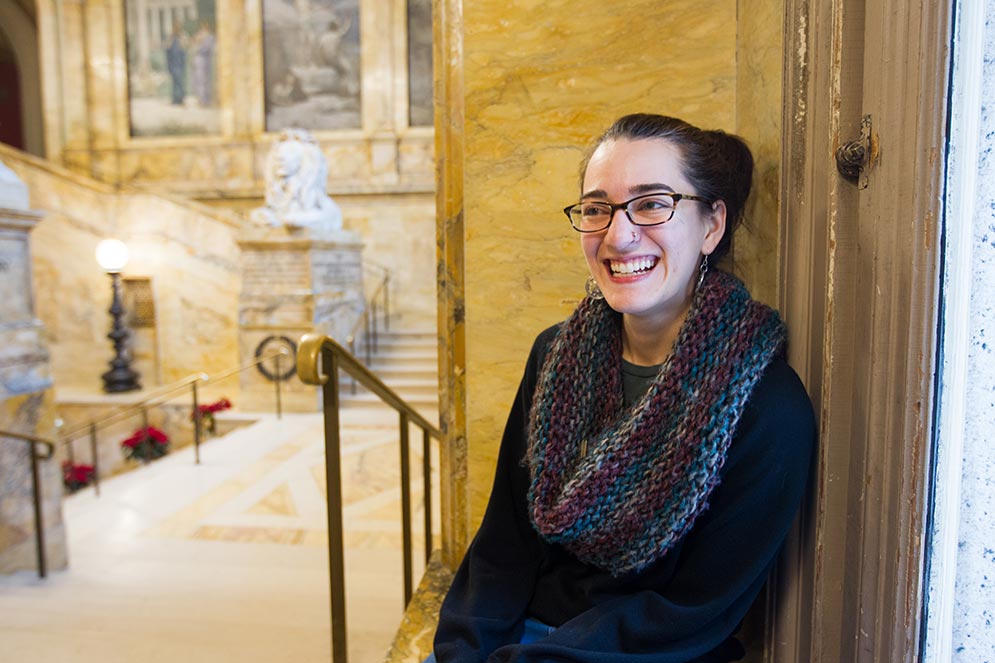 Rosinsky spends weeknights and Saturdays writing at the library while working full-time as an editor of children’s picture books at Barefoot Books in Cambridge.