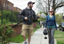 Director Brandon Kramer and director of photography Ellie Walton on location in Washington, D.C.