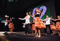 BU's Hawaiian Cultural Association members perform a hula at last year's lu'au