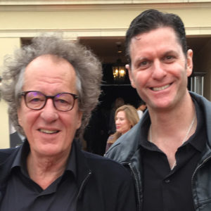 Sam Sokolow with Genius star Geoffrey Rush