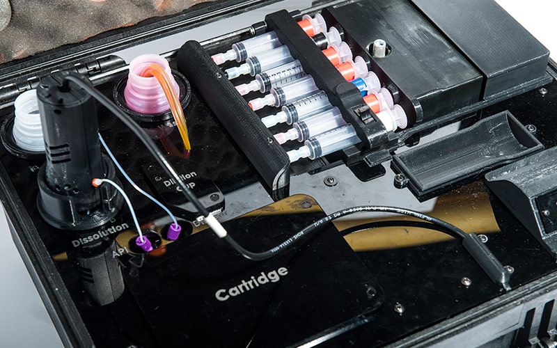 ENG’s Muhammad Zaman has built a toolbox-size device that indicates the amount of active ingredient in a particular medicine.