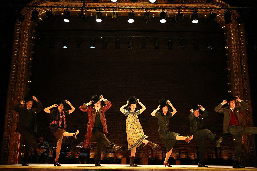 Cast of theatre production Indecent on stage