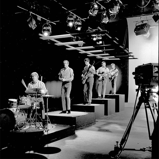 The Beach Boys perform on television in 1964