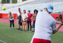 The Inglorious Batters team plays in the BU Summer Softball League