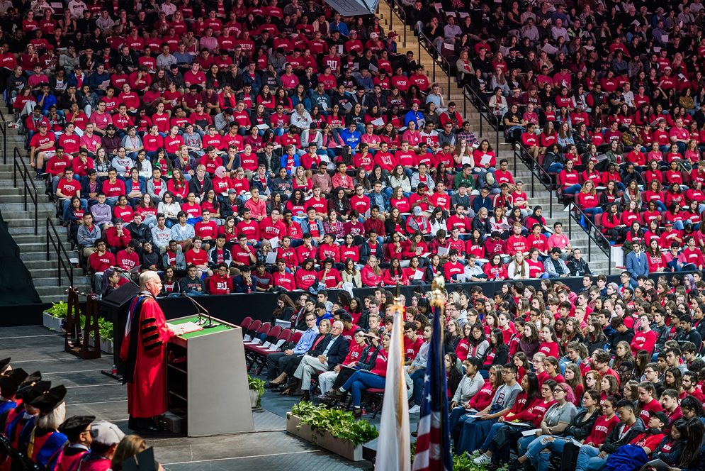 President Brown addresses class of 2021 at matriculation ceremony