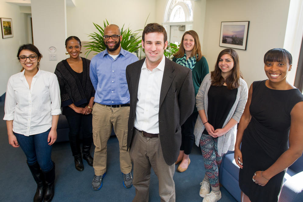 Scott Seider, associate professor of education at Boston University School of Education, with his teaching critical consciousness research team colleagues from Harvard University and Simmons College