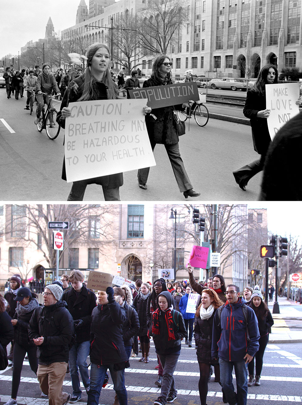 Student Marches 1970 vs 2017