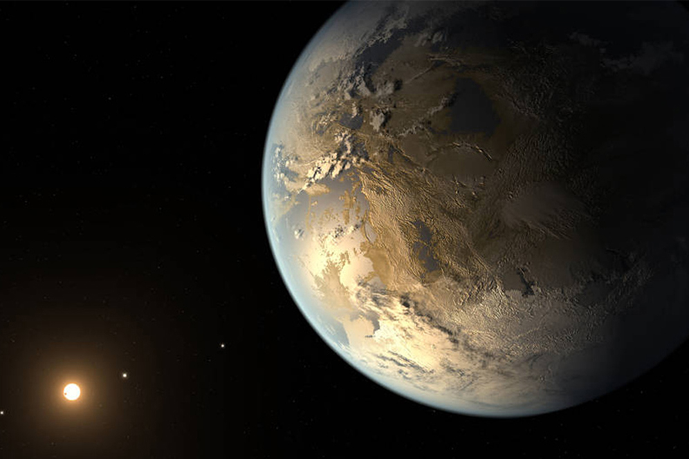 Artistic rendering of Kepler-186f, a potentially habitable exoplanet