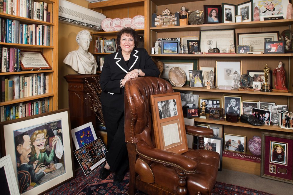Vita Paladino, Director and Principal Investigator of the Howard Gotlieb Archival Research Center at Boston University, poses for a photo in her office.