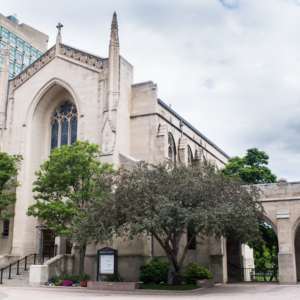 The theme of this year’s Marsh Chapel summer preaching series is “Toward a Common Hope,” inspired in part by Martin Luther King, Jr. (GRS’55, Hon.’59). Photo by Jackie Ricciardi