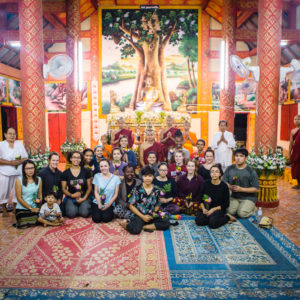 Sargent College of Health & Rehabilitation Sciences students attended a ceremony at a Baan Kway Buddhist temple in the province of Chiang Rai during their service learning trip to Thailand.