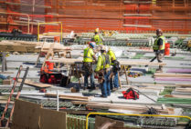 Construction on the Commonwealth Avenue bridge. Photo by Jackie Ricciardi