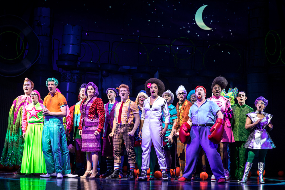 The company of SpongeBob SquarePants: The Broadway Musical. Photo by Joan Marcus