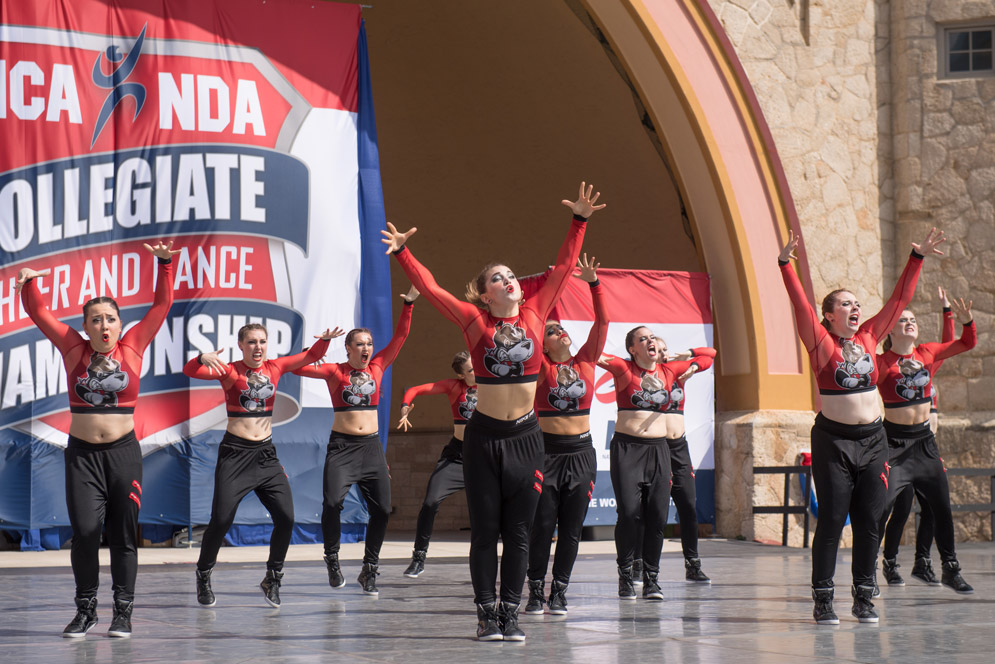 The BU dance team placed third in both categories they competed in, Hip-Hop and Team Dance, at the National Dance Alliance Collegiate Cheer and Dance Championship, held April 7 in Daytona Beach, Fla.