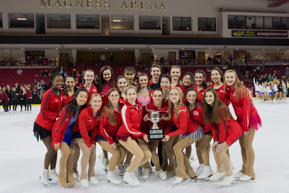 US Figure Skating Collegiate National Champions Redux: The BU Figure Skating Club took the national championship for the second year in a row in April, finishing with 23 top-3 finishes in 30 events. Photo courtesy of US Figure Skating/Sarah Arnold