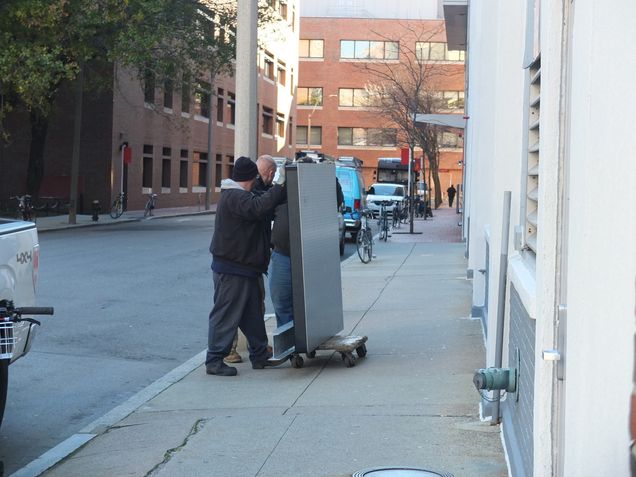 optical table #2 traveling down the sidewalk