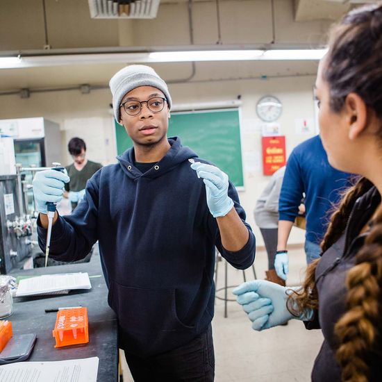 students in lab