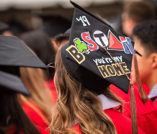 5/19/19 - Boston, Massachusetts 2019 Boston University Commencement on Nickerson Field on May 19, 2019. Photo by Natasha Moustache for Boston University Photography