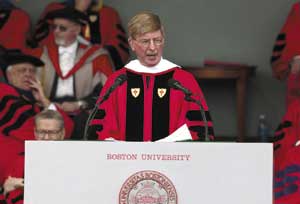 Commencement speaker George Will, who received a Doctor of Letters degree. Photo by Vernon Doucette