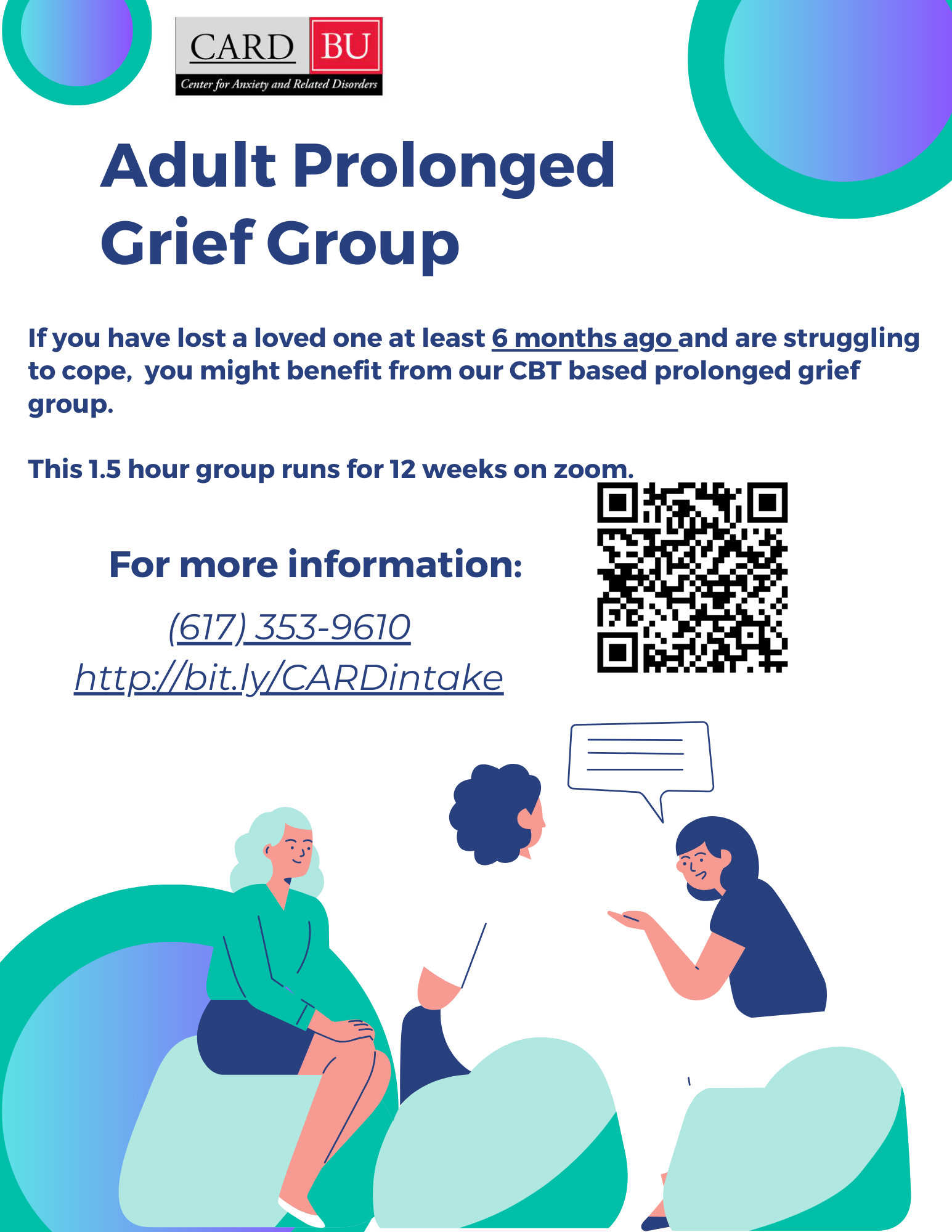 Adult Prolonged Grief Group | Center for Anxiety & Related Disorders