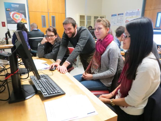 With the help of a graduate student, high school juniors and seniors analyzed data from the LHC.