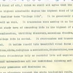 A speech by William F. Warren, former BU president, extols the value of the liberal arts
