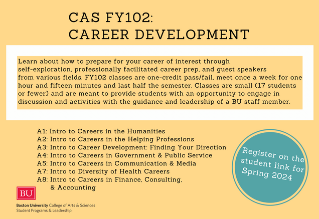 Register for CAS FY102 on the student li